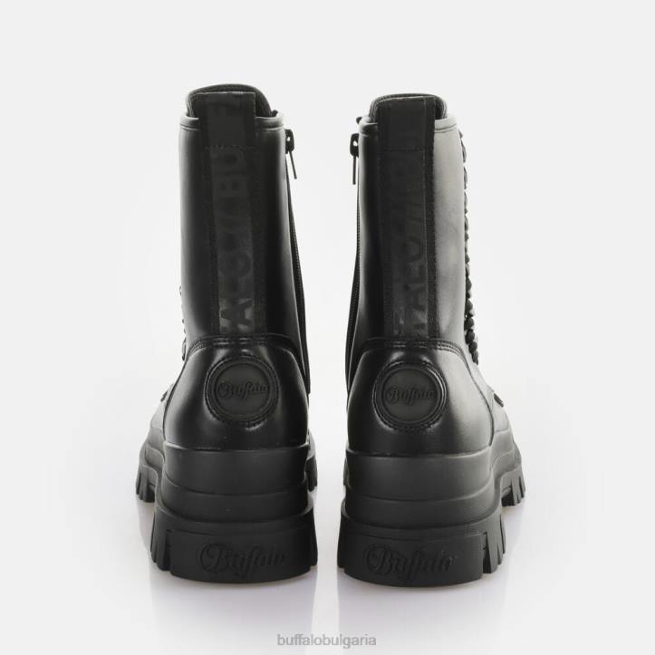 вегански ботуши с връзки на веригата aspha DRV784 черен Buffalo |ботуши