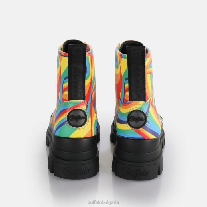 aspha lace up hi ankle-boot vegan DRV370 черна дъга Buffalo |ботуши
