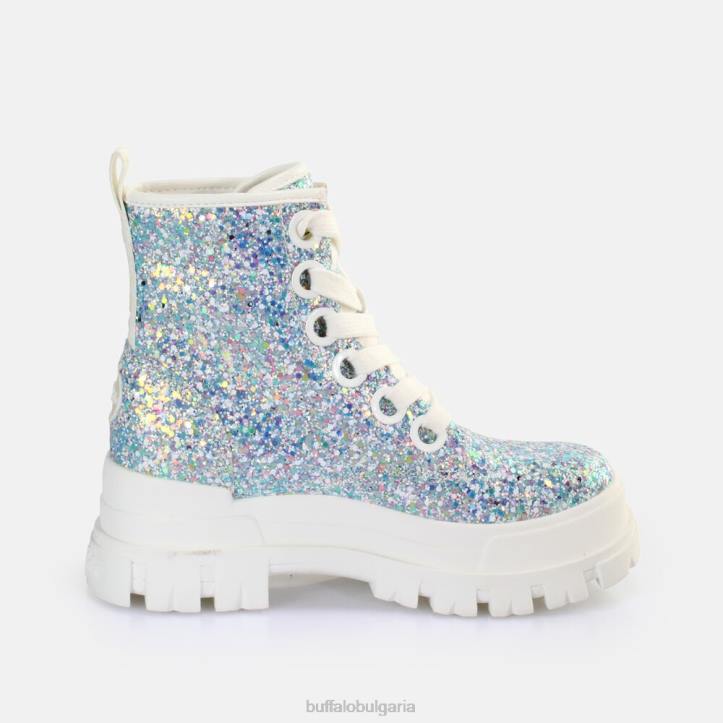 aspha lace up hi ankle boot vegan DRV372 сребро/крем Buffalo |ботуши