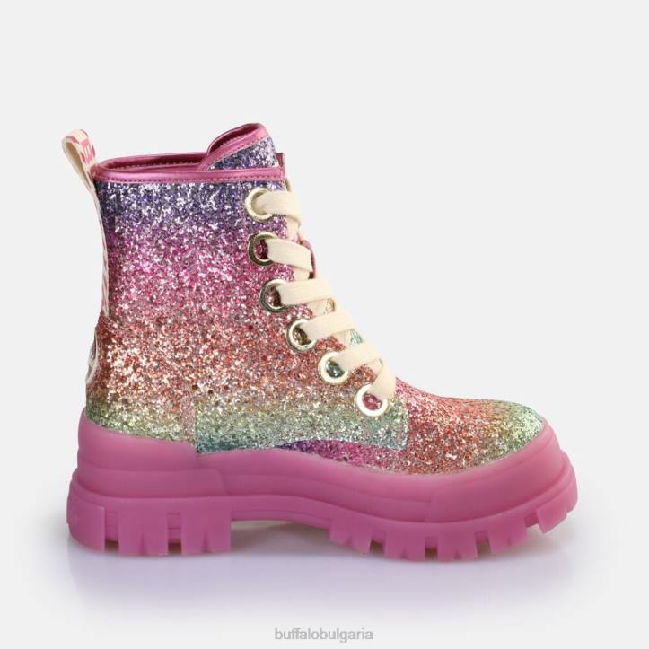 aspha lace up hi ankle boot vegan DRV373 фуксия Buffalo |ботуши