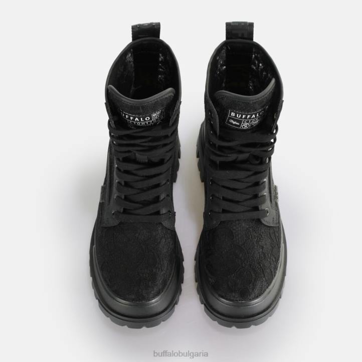aspha lace up hi ankle-boot vegan DRV431 черен Buffalo |ботуши