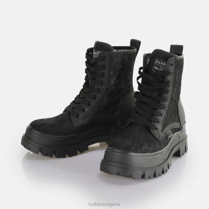 aspha lace up hi ankle-boot vegan DRV431 черен Buffalo |ботуши