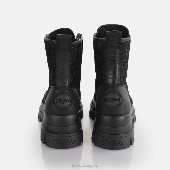 aspha lace up hi ankle-boot vegan DRV431 черен Buffalo |ботуши