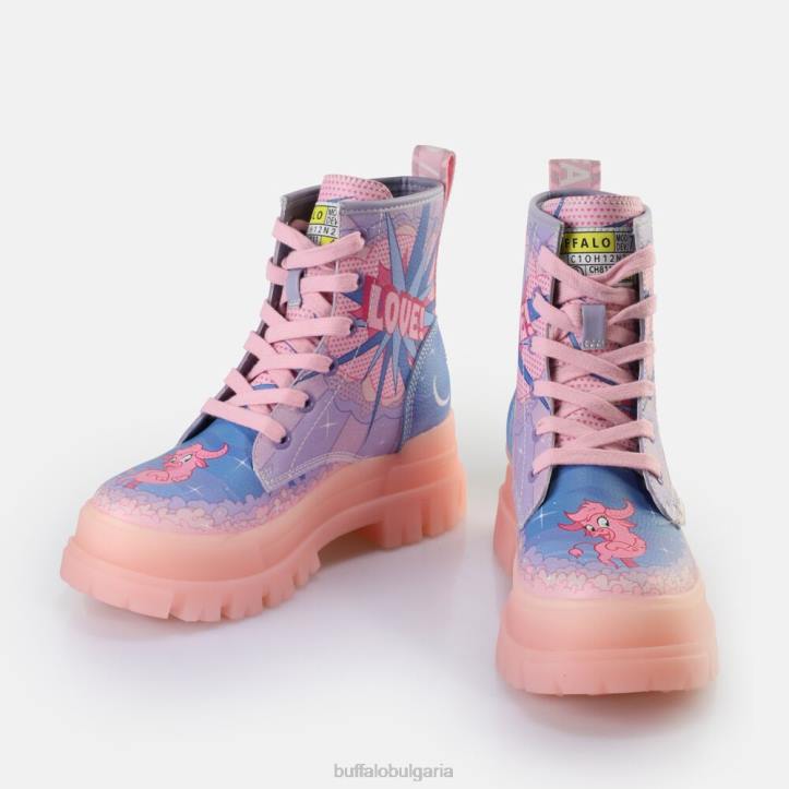 aspha lace up hi ankle boot vegan DRV437 лилава любов Buffalo |ботуши