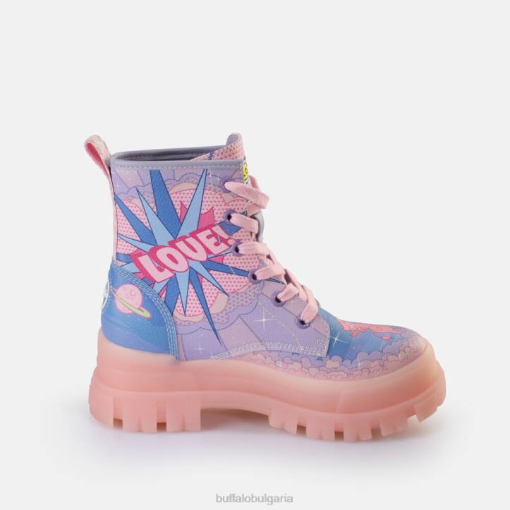 aspha lace up hi ankle boot vegan DRV437 лилава любов Buffalo |ботуши
