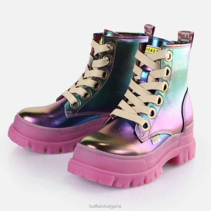 aspha lace up hi ankle boot vegan DRV439 русалка лилаво Buffalo |ботуши