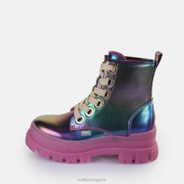 aspha lace up hi ankle boot vegan DRV439 русалка лилаво Buffalo |ботуши