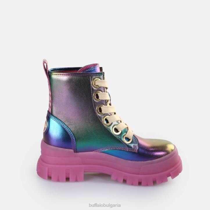 aspha lace up hi ankle boot vegan DRV439 русалка лилаво Buffalo |ботуши