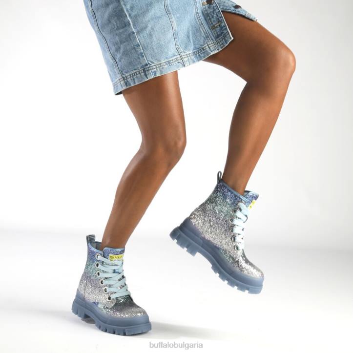 aspha lace up hi ankle boot vegan DRV440 сребристо сиво Buffalo |ботуши