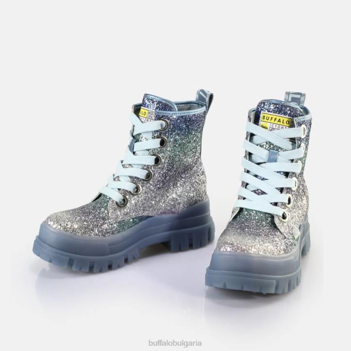 aspha lace up hi ankle boot vegan DRV440 сребристо сиво Buffalo |ботуши