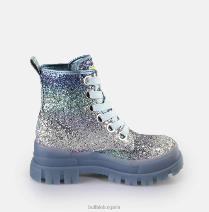 aspha lace up hi ankle boot vegan DRV440 сребристо сиво Buffalo |ботуши