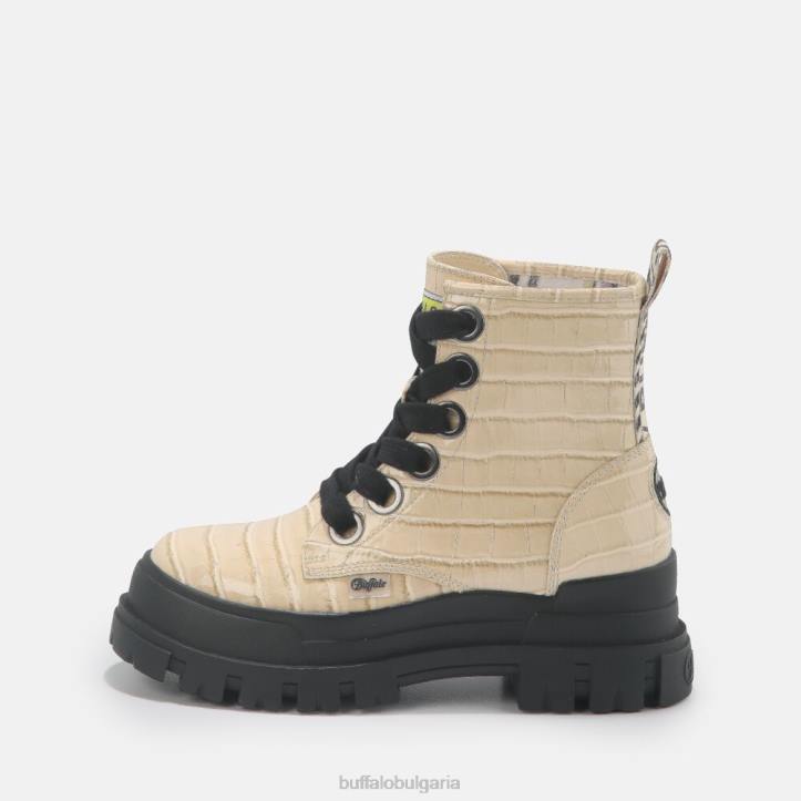 aspha lace up hi bootie flat vegan DRV371 сметана Buffalo |ботуши