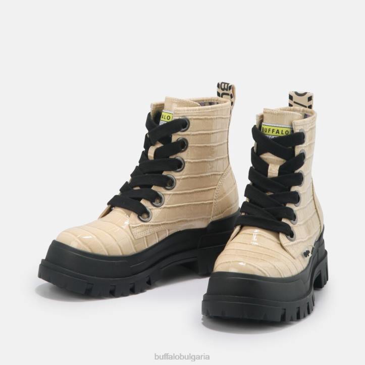 aspha lace up hi bootie flat vegan DRV371 сметана Buffalo |ботуши