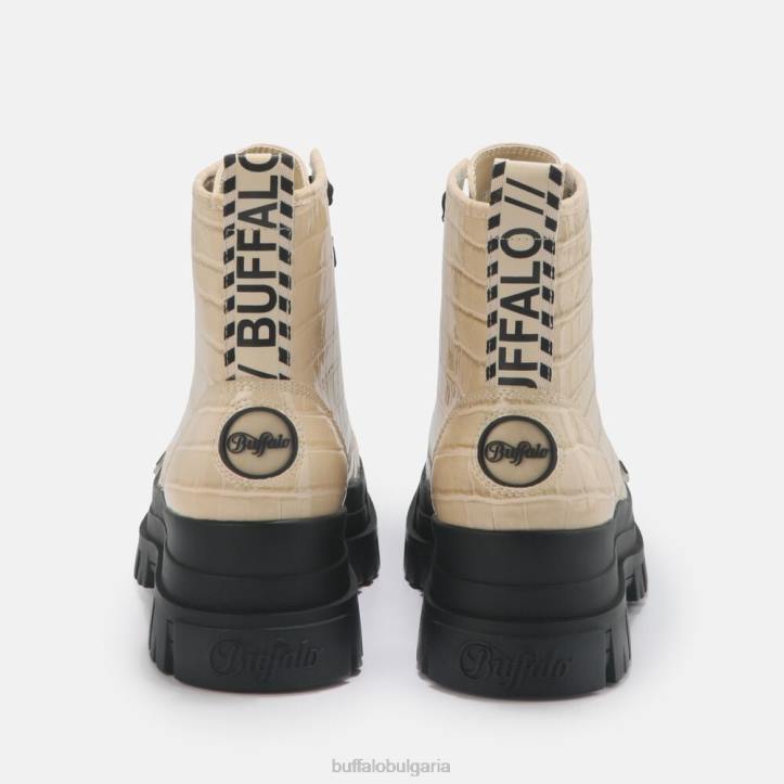 aspha lace up hi bootie flat vegan DRV371 сметана Buffalo |ботуши