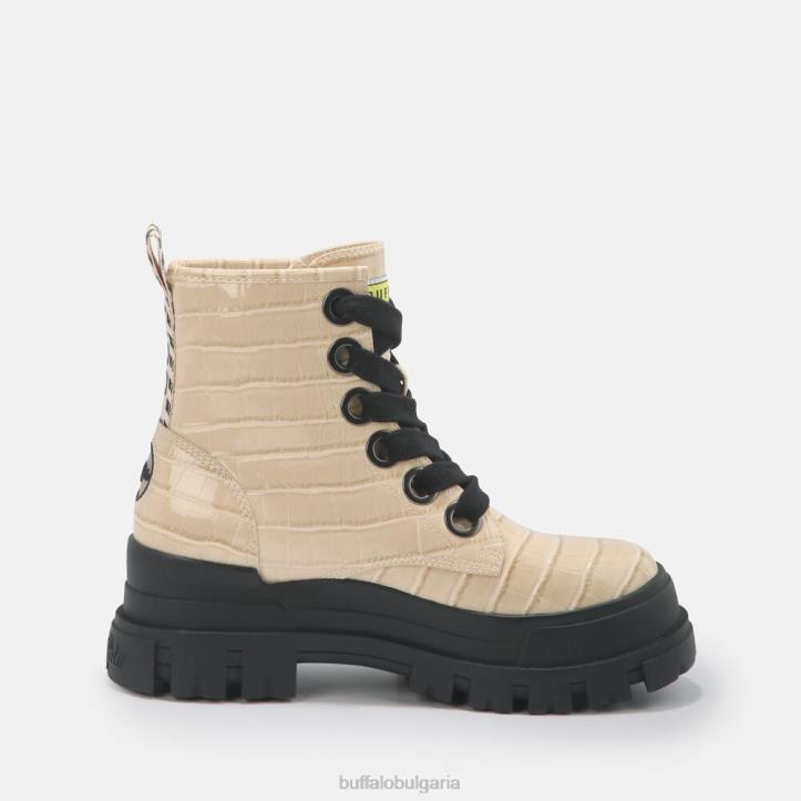 aspha lace up hi bootie flat vegan DRV371 сметана Buffalo |ботуши