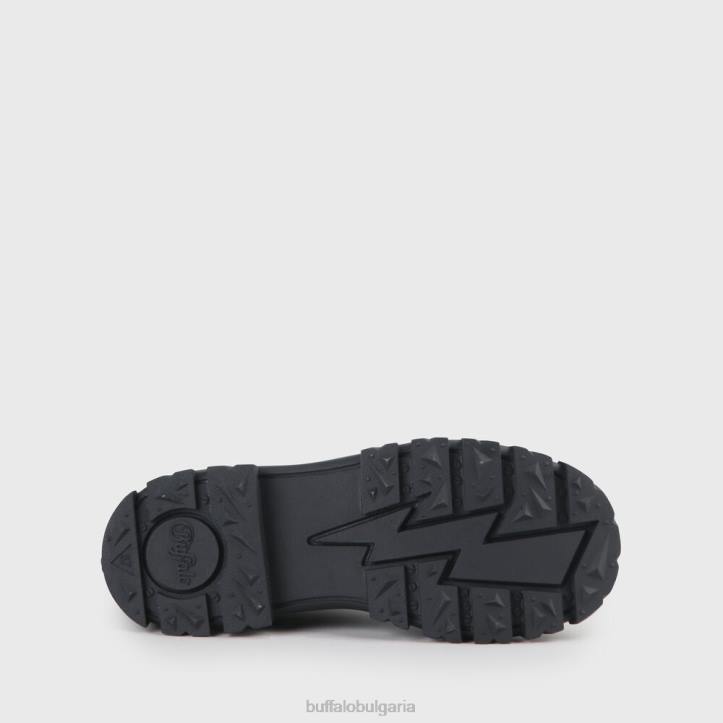 aspha lace up hi bootie flat vegan DRV847 черен Buffalo |ботуши