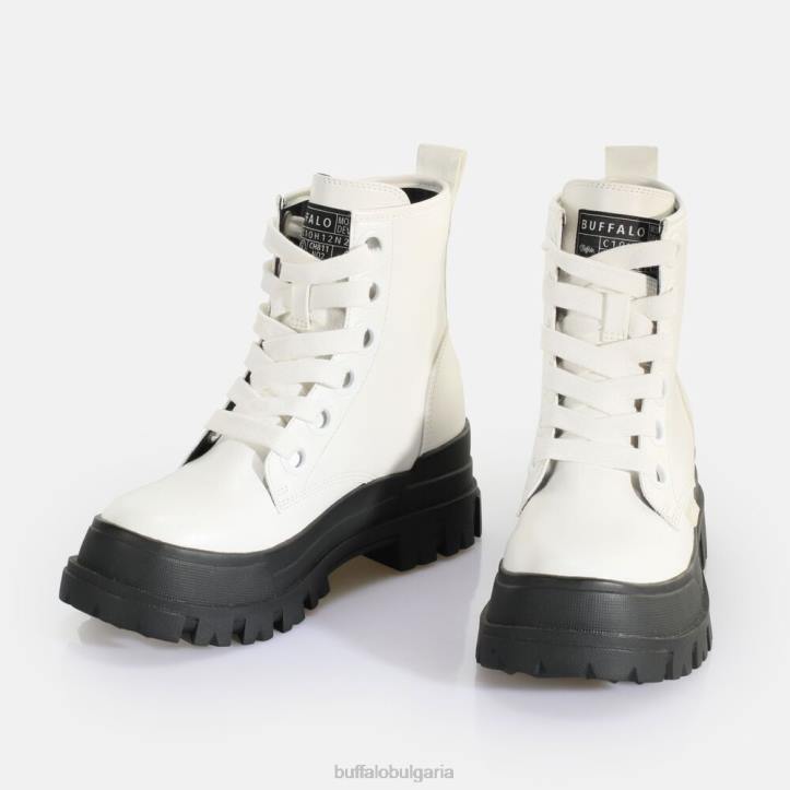 aspha laceup hi ankle boot vegan DRV435 бяло Buffalo |ботуши