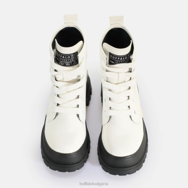 aspha laceup hi ankle boot vegan DRV435 бяло Buffalo |ботуши