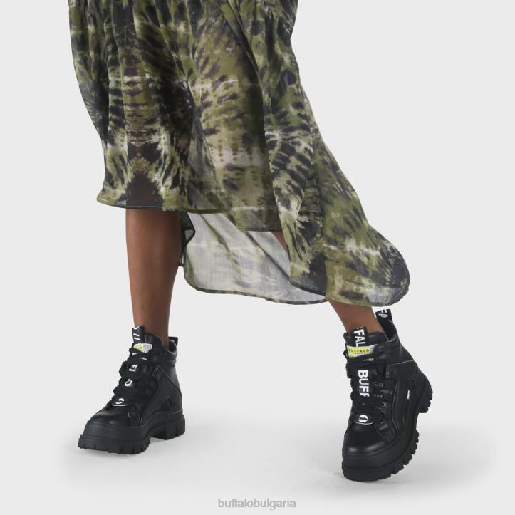 aspha nc mid bootie flat vegan DRV198 черен Buffalo |ботуши