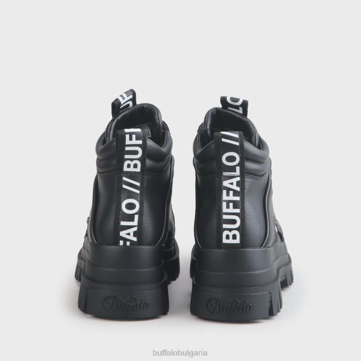 aspha nc mid bootie flat vegan DRV198 черен Buffalo |ботуши
