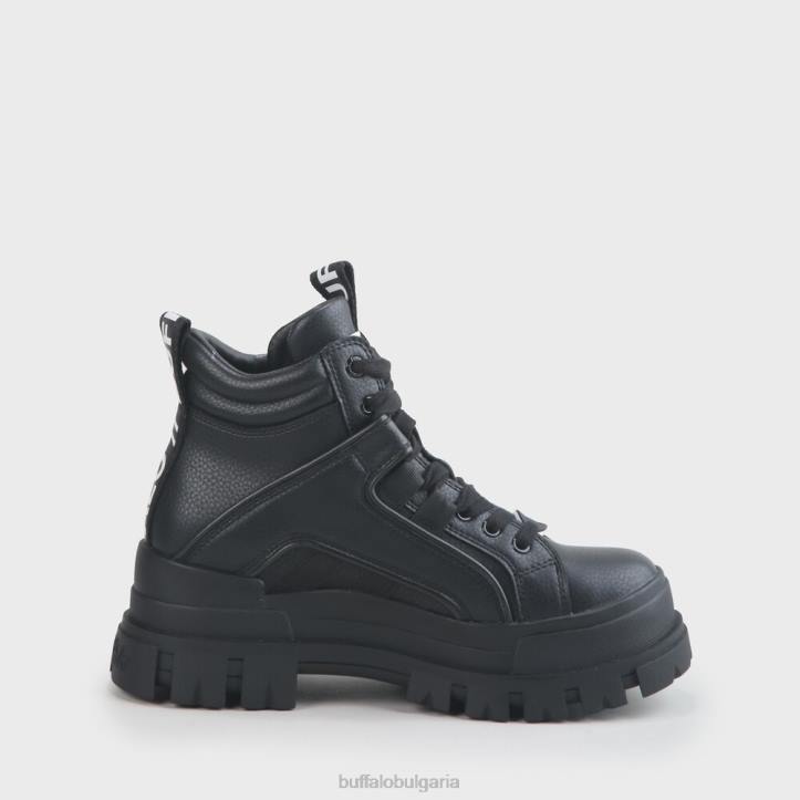 aspha nc mid bootie flat vegan DRV198 черен Buffalo |ботуши