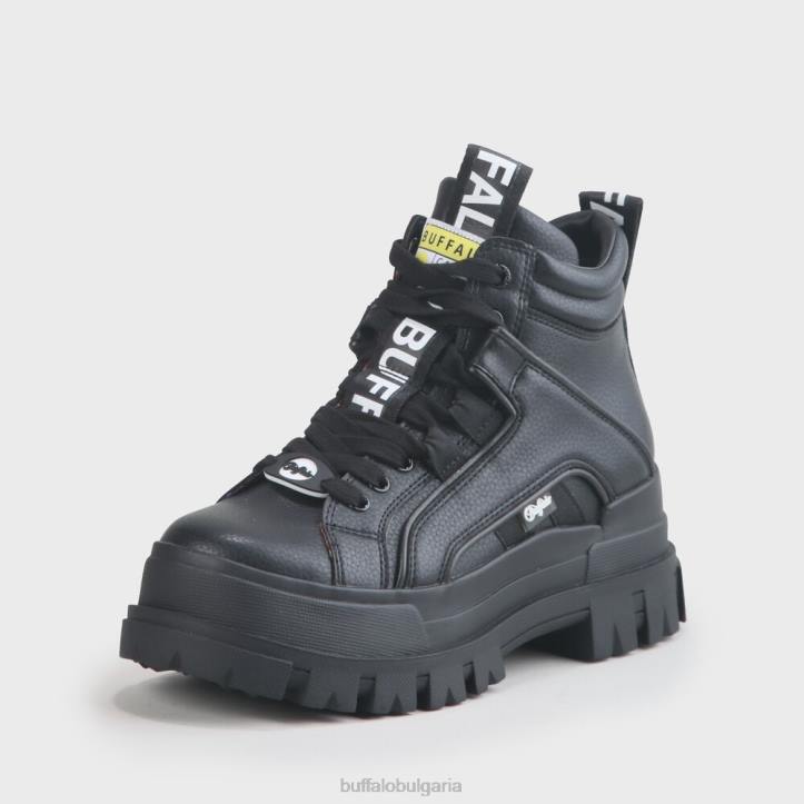 aspha nc mid bootie flat vegan DRV198 черен Buffalo |ботуши