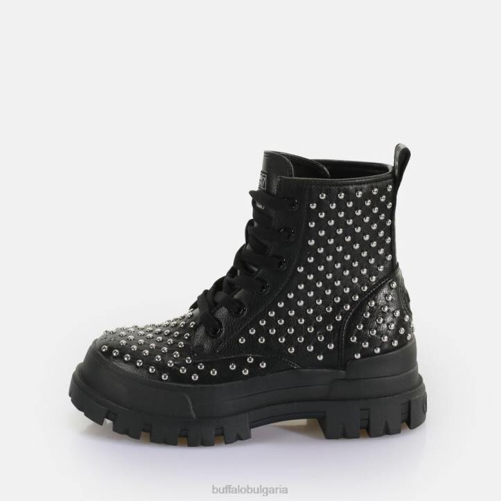 aspha rld pin laceup mid ankle boot vegan DRV367 черен Buffalo |ботуши