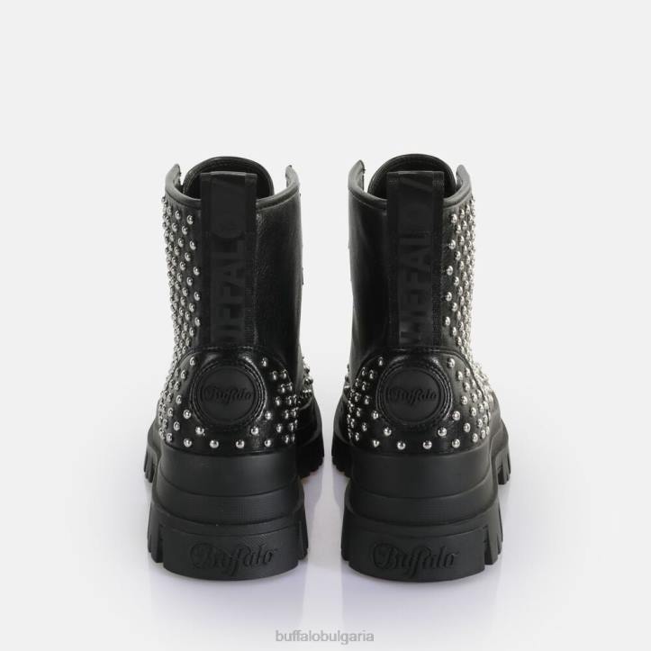 aspha rld pin laceup mid ankle boot vegan DRV367 черен Buffalo |ботуши