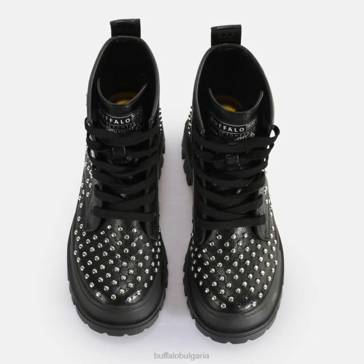 aspha rld pin laceup mid ankle boot vegan DRV367 черен Buffalo |ботуши