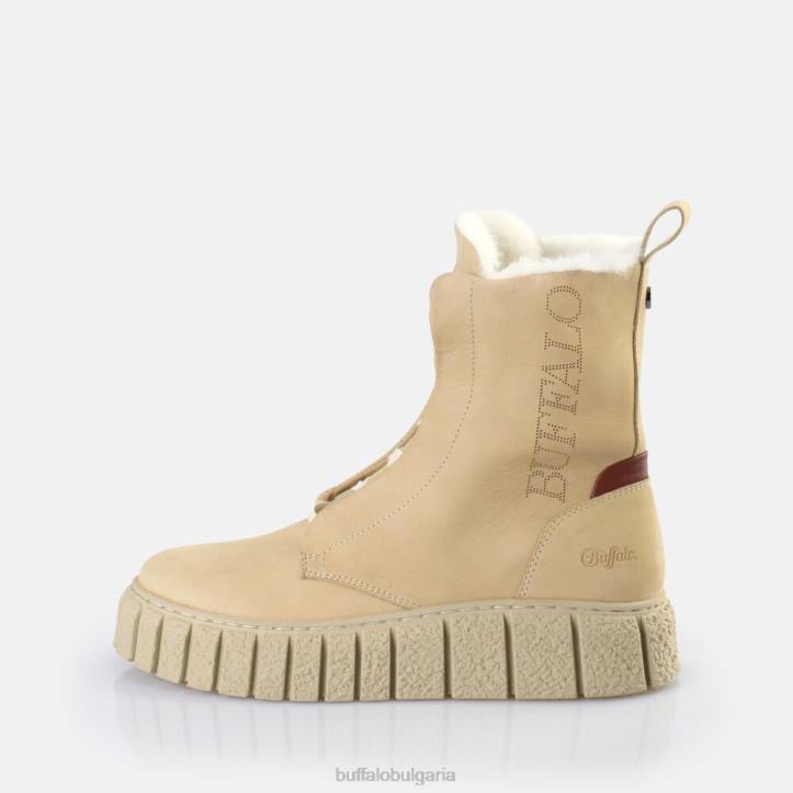 rampa lace up hi топли боти до глезена DRV466 сметана Buffalo |ботуши