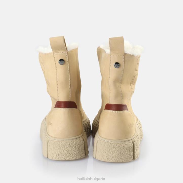 rampa lace up hi топли боти до глезена DRV466 сметана Buffalo |ботуши
