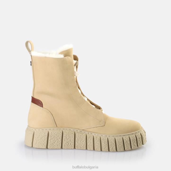 rampa lace up hi топли боти до глезена DRV466 сметана Buffalo |ботуши