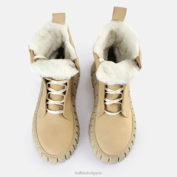 rampa lace up hi топли боти до глезена DRV466 сметана Buffalo |ботуши
