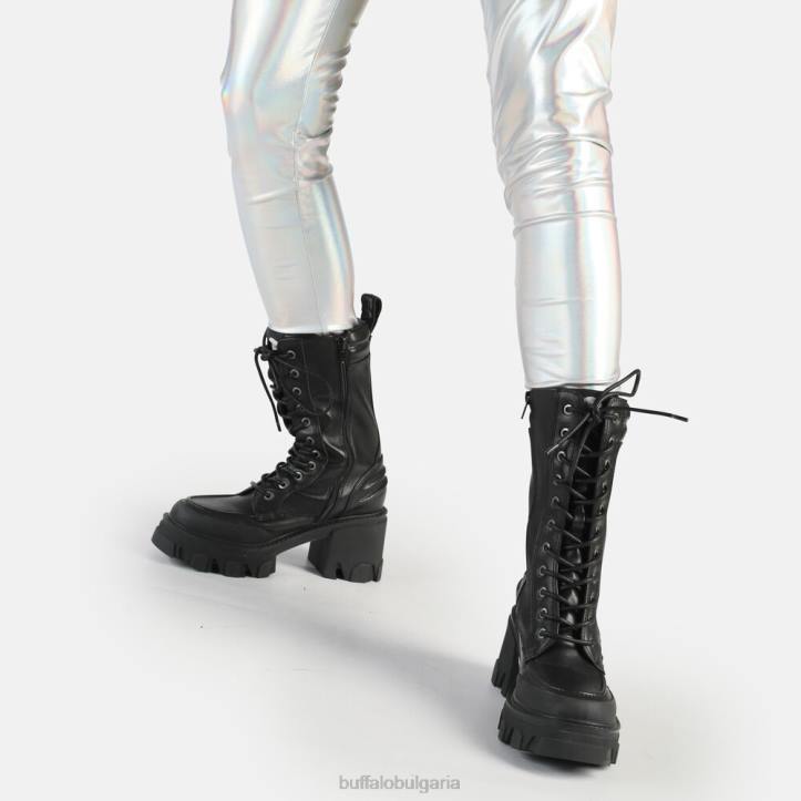 riot lace hi ankle-boot vegan DRV821 черен Buffalo |ботуши