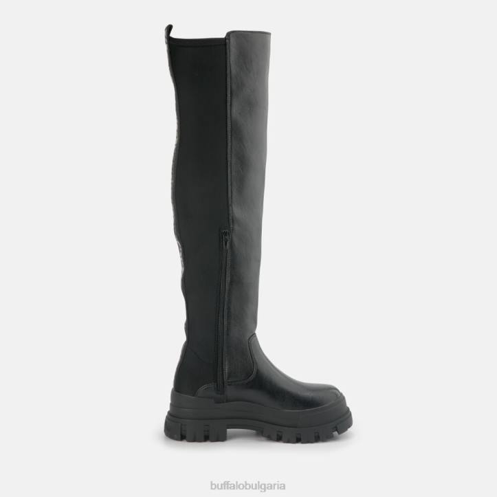 aspha over boot flat vegan DRV369 черен Buffalo |ботуши