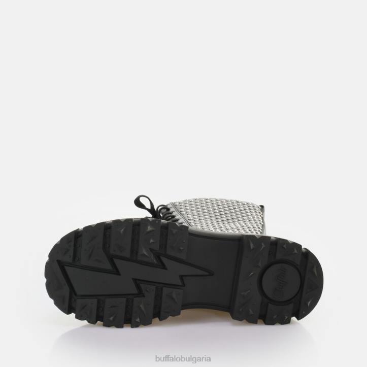 aspha on pin laceup hi boot vegan DRV507 черен Buffalo |ботуши