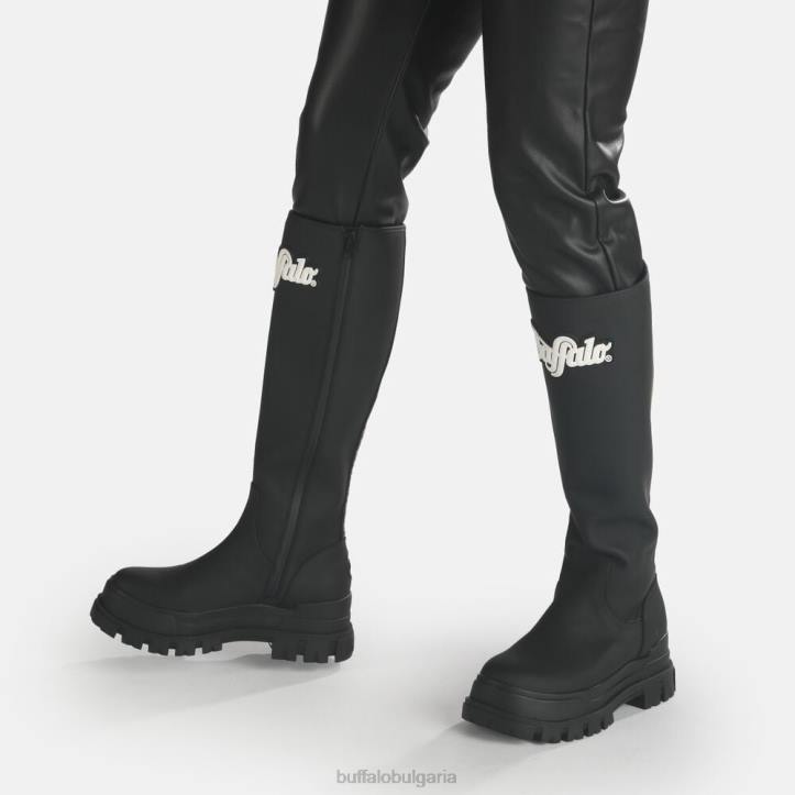 aspha rain hi boot flat vegan DRV233 черен Buffalo |ботуши