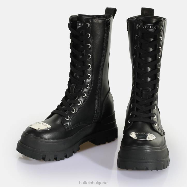 aspha steel laceup hi boot vegan DRV629 черен Buffalo |ботуши
