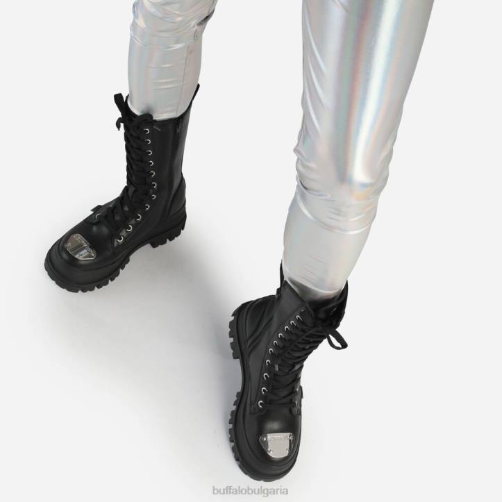 aspha steel laceup hi boot vegan DRV629 черен Buffalo |ботуши