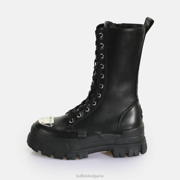 aspha steel laceup hi boot vegan DRV629 черен Buffalo |ботуши