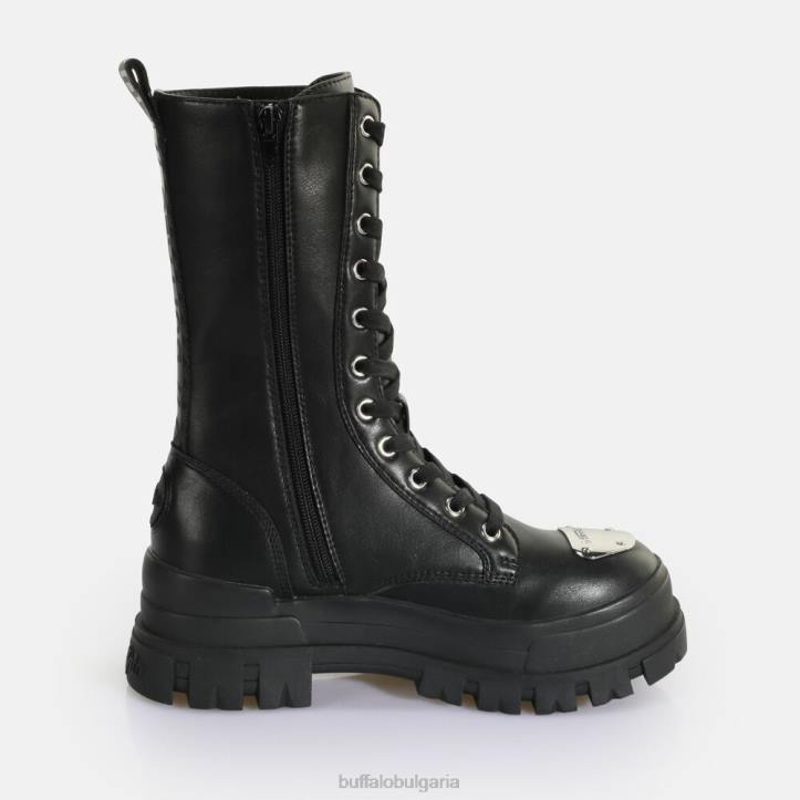 aspha steel laceup hi boot vegan DRV629 черен Buffalo |ботуши