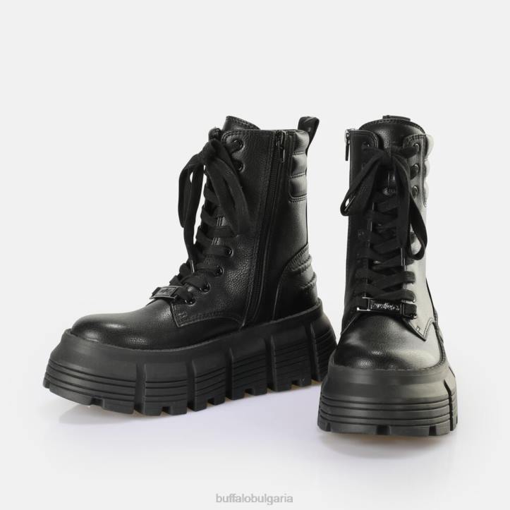 ava laceup mid boot vegan DRV894 черен Buffalo |ботуши
