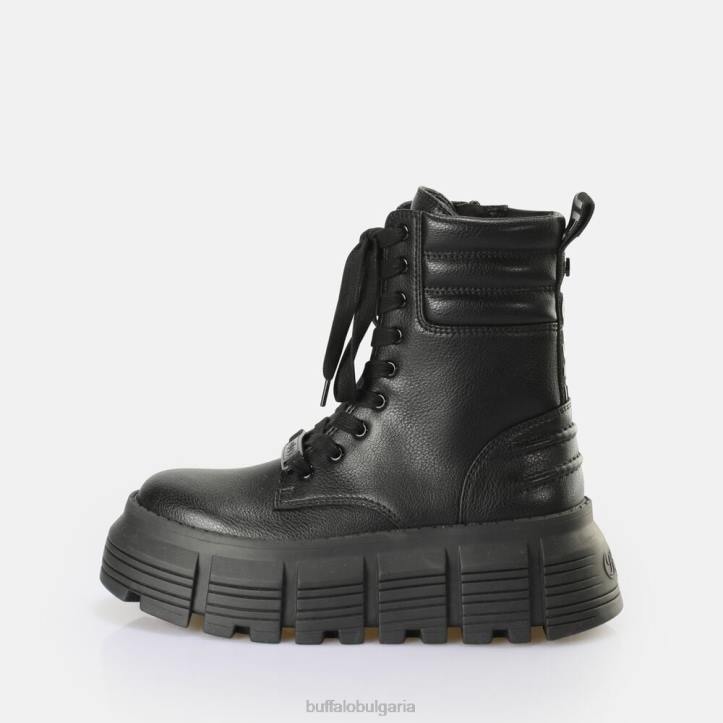 ava laceup mid boot vegan DRV894 черен Buffalo |ботуши