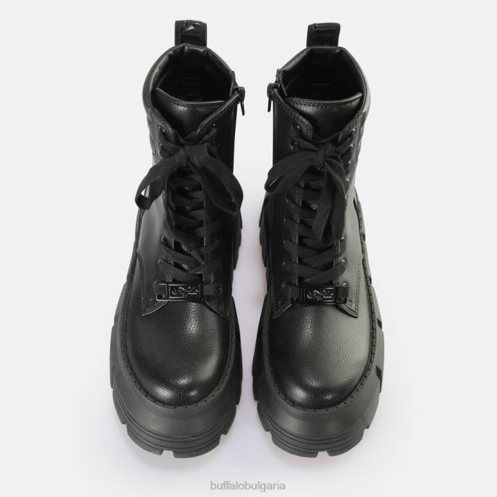 ava laceup mid boot vegan DRV894 черен Buffalo |ботуши