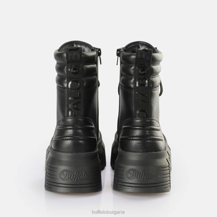 ava laceup mid boot vegan DRV894 черен Buffalo |ботуши