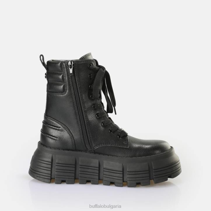 ava laceup mid boot vegan DRV894 черен Buffalo |ботуши