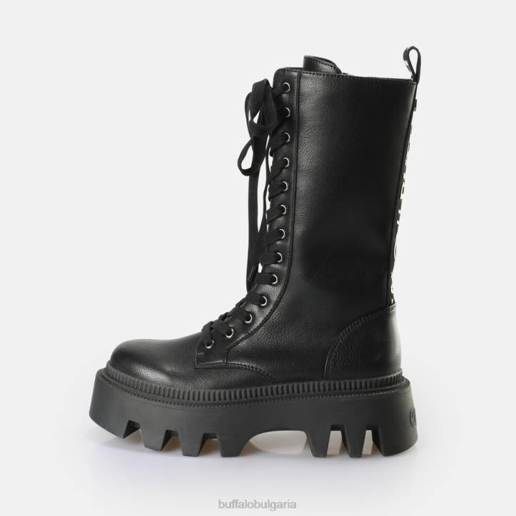 flora laceup hi boot vegan DRV649 черен Buffalo |ботуши