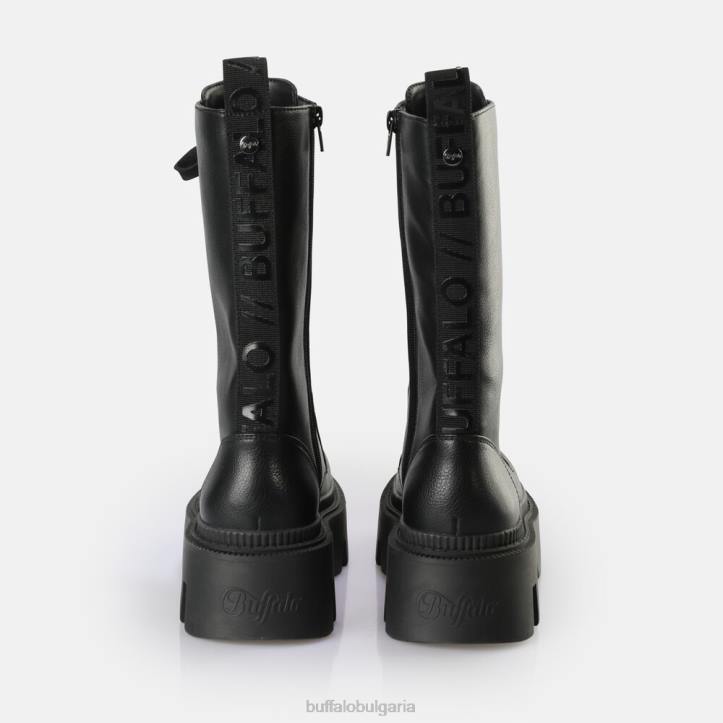flora laceup hi boot vegan DRV649 черен Buffalo |ботуши