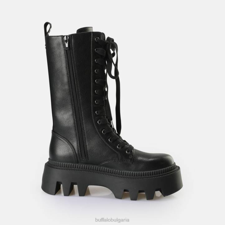 flora laceup hi boot vegan DRV649 черен Buffalo |ботуши