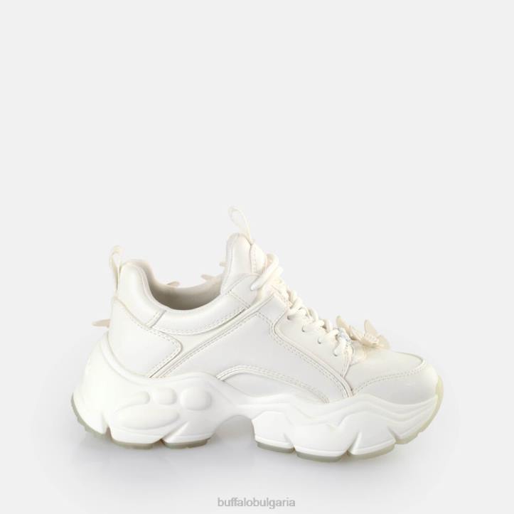 binary butterfly sneakers low vegan DRV43 бяла/русалка Buffalo |маратонки